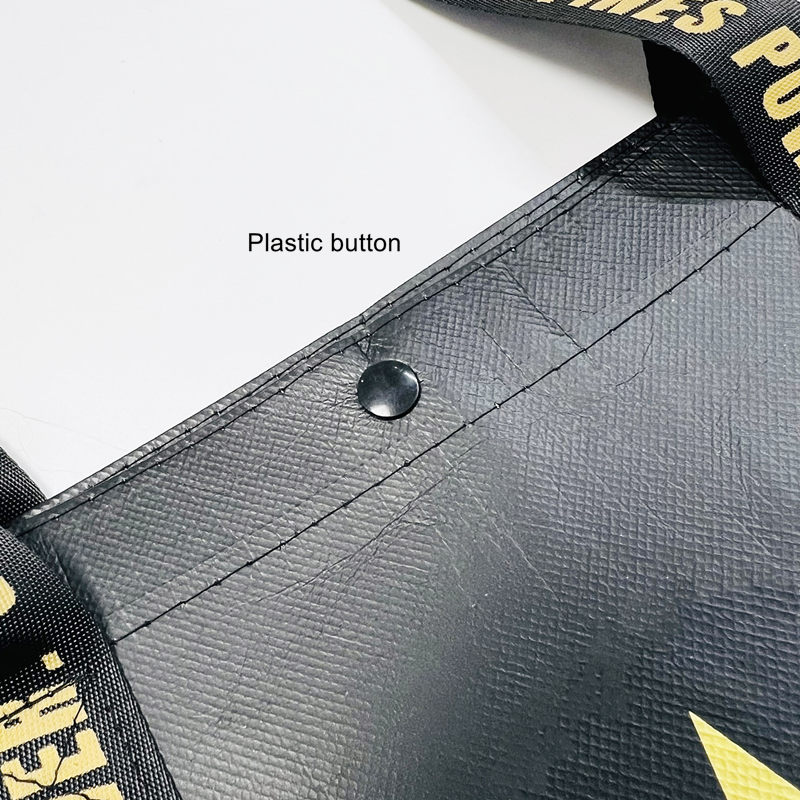 Laminated Black Tote Bag