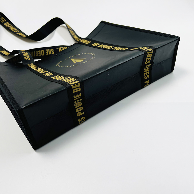 Laminated Black Tote Bag