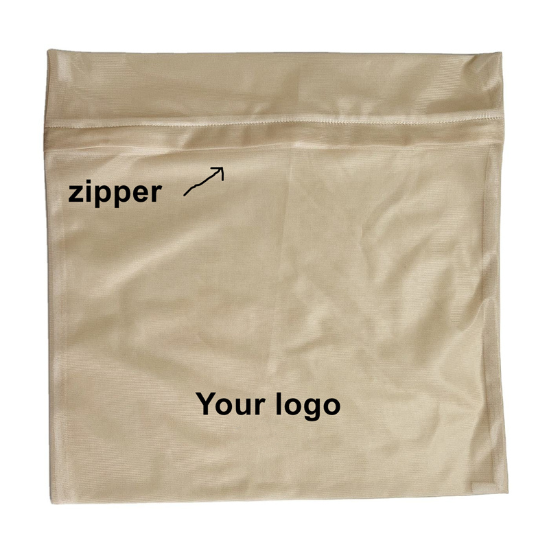 Custom Beige Mesh Laundry Bag