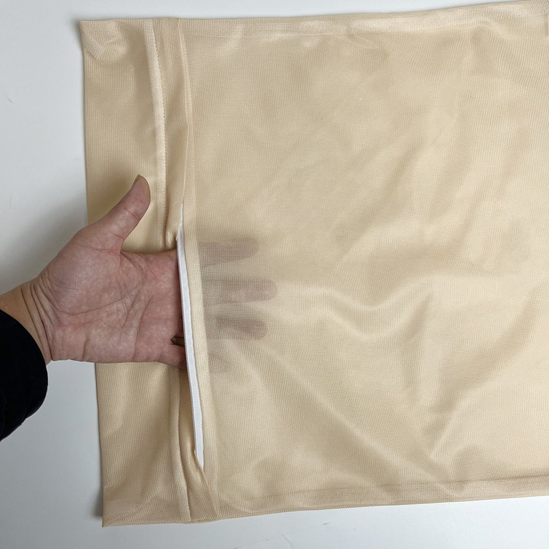 Beige Mesh Laundry Bag