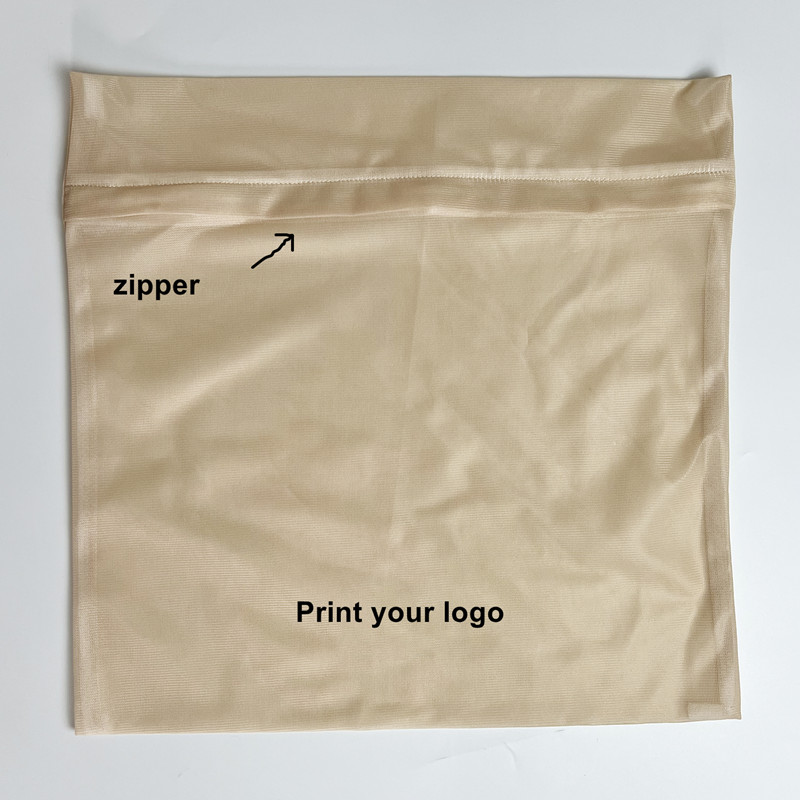 Beige Mesh Laundry Bag