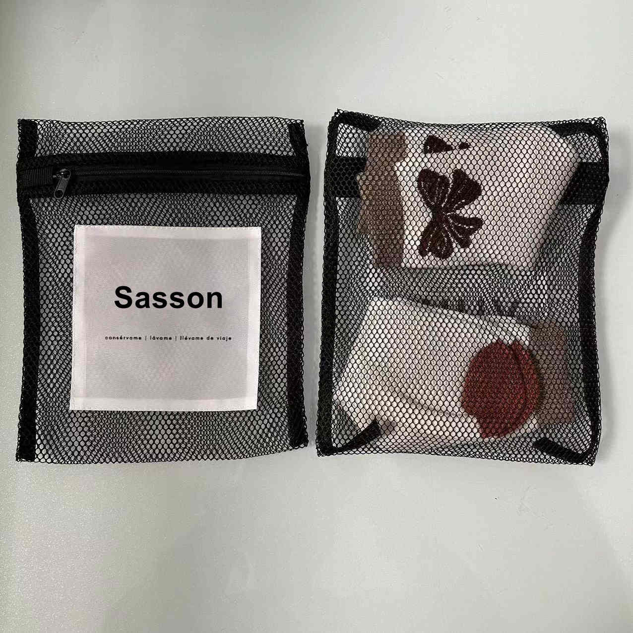 Custom Black Mesh Laundry Bag