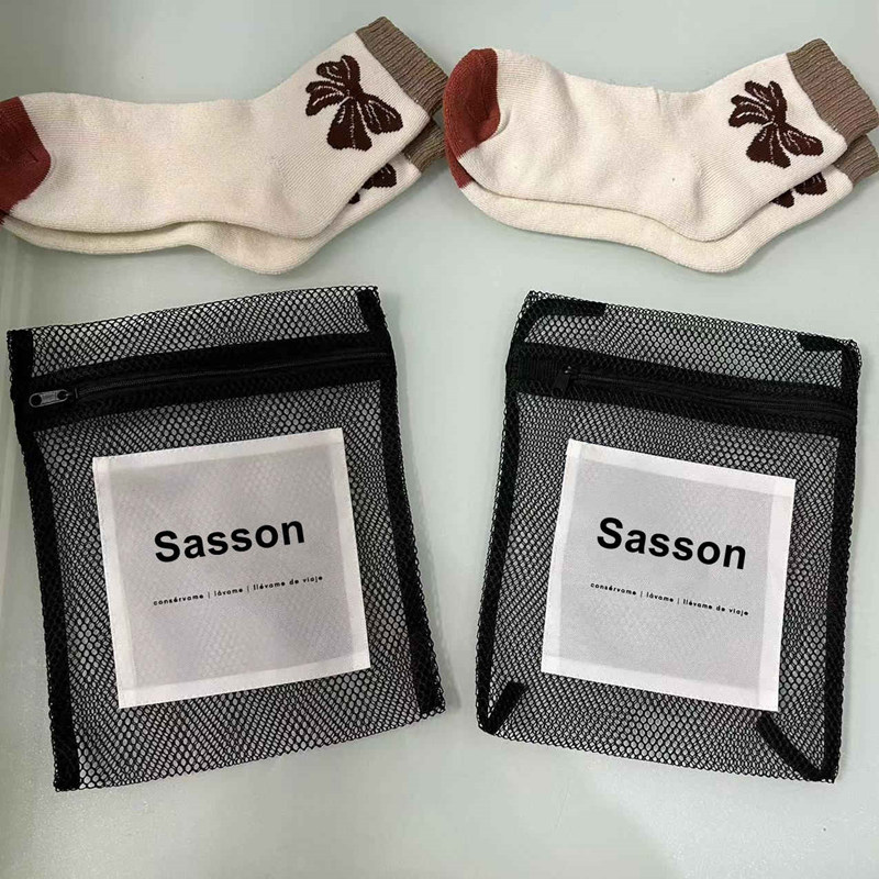 Custom Black Mesh Laundry Bag