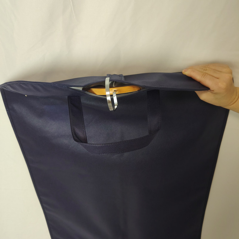 Dark Blue Nonwoven Suit Carrier