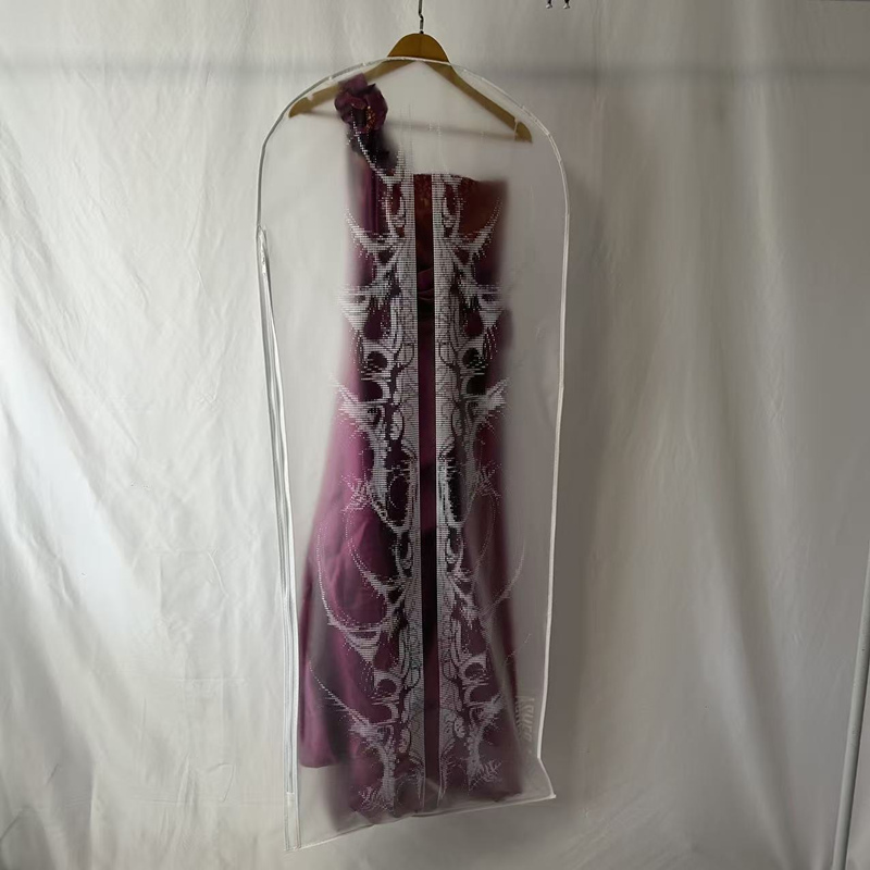 60'' White Frosted Garment Bag