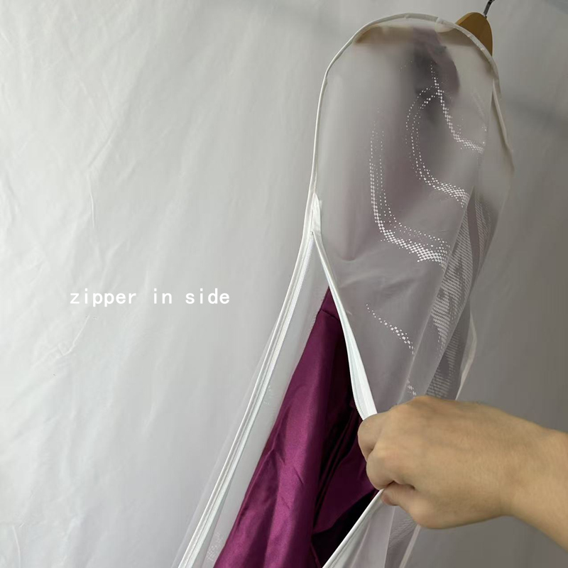 60'' White Frosted Garment Bag