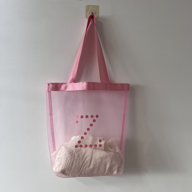 Pink Mesh Tote Bag