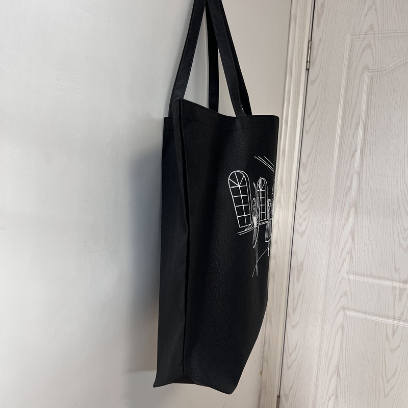 Black Nonwoven Tote Bag