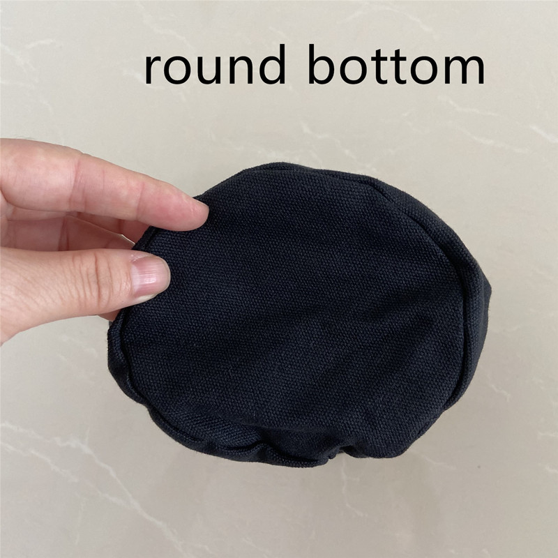 Small Mini Black Cotton Tote Bag