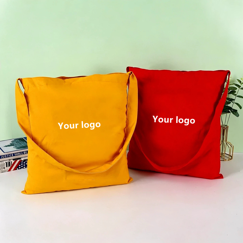 Yellow Cotton Bag with One Single Handle