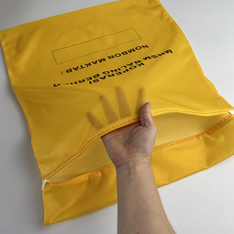 Yellow Mesh Laundry Bag