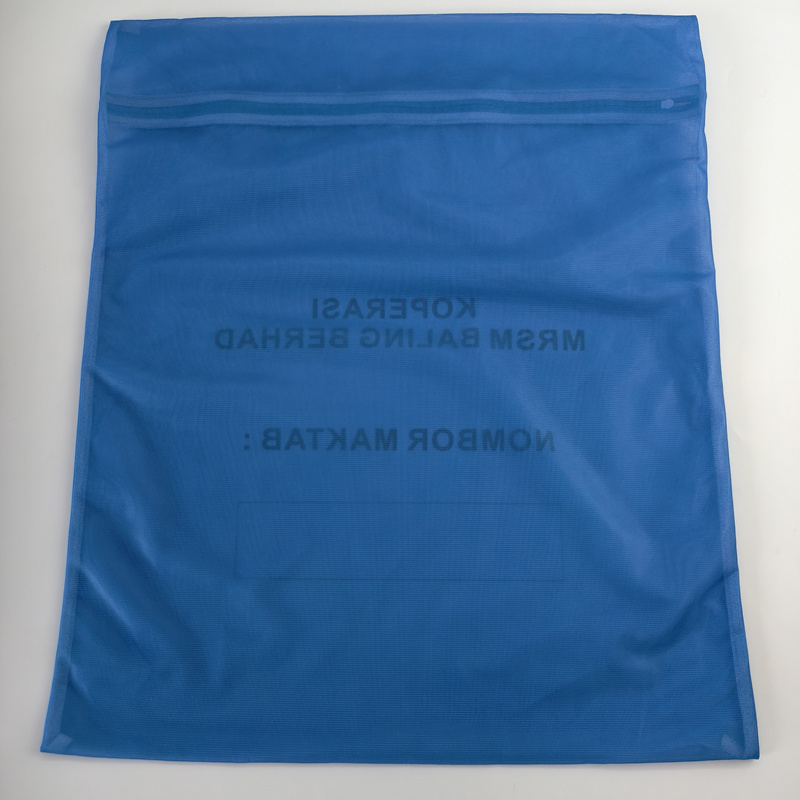 Blue Mesh Laundry Bag