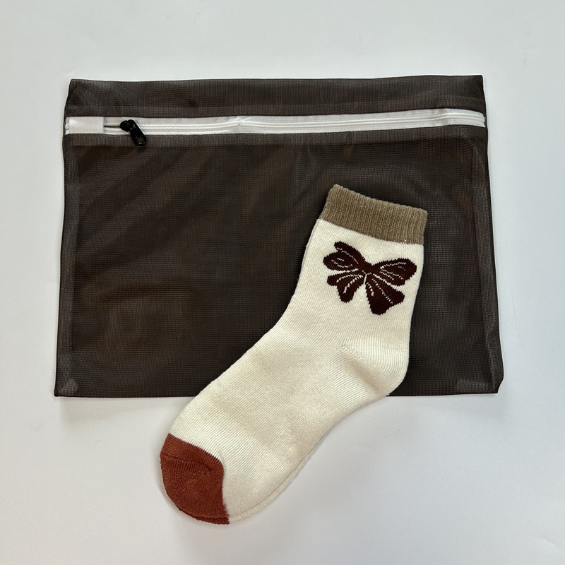Brown Mesh Laundry Bag